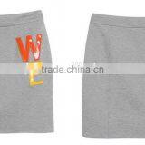 2016 Linen Gray Letters Posted Split Skirts thumbnail-1