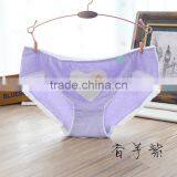 Women Low Waist Cotton Underwear Lace Love Students Teen Girls Briefs Panty thumbnail-4