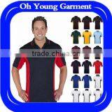 China Supplier 100%polyester Contrast Colors Sports Gym Wear Athletic Dry Fit Quick-dring Mens Running Polo Shirts thumbnail-1