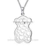 Fashion 925 Silver Bear Pendant Sautoir Wholesale Creative Hollow Out thumbnail-2