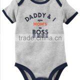 2017 Brand Baby Clothing 100%Cotton Short Sleeve Newborn Baby Boy Bodysuit thumbnail-1