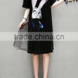Z&M New Women Latest Fashion Dress Cartoon Dress Sheath Dress thumbnail-3