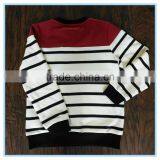 Kids Polyester Cotton Fabric Crewneck Sweatshirt, Long Sleeve Strip Shirts thumbnail-2