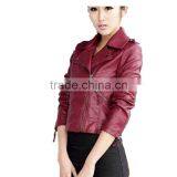 Latest Spring and Autumn European and American Stylish With Zipper Design Elegant Slim Women Leather Jacket thumbnail-3