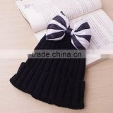 Hot sales caps lady fashion butterfly designer knitting caps for women fashion hot sales lady's hat