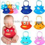 Many Designs Can Choose Baby Bibs/ Cartoon Bib / Food Grade Silicone Slobber Pocket thumbnail-1