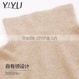 OEM Factory Price Women Turtleneck Color Block Knit Cashmere Sweater thumbnail-5