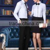 Mens Tailor Dress Shirts Banded Collar Shirts Poly Cotton Shirt for Men thumbnail-4