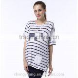 Ladies Oem Service Striped Simple Short Sleeve Maternity T Shirt Clothing thumbnail-1
