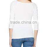 Women's Boat Neck 3/4 Raglan Sleeve T Shirt thumbnail-4