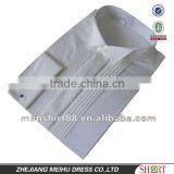 100% Cotton Wing-tip Collar French Cuff Long Sleeve Tuxedo Shirt for Men thumbnail-1