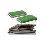 Green Genuine Leather Apple iPhone Case Shock Resistant Cellphone Wallet Case