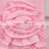 Hot Sale Pure Pink Ruffle Baby Winter Flower Romper Boutique Outfits Long Sleeve Fall Soft Baby Cotton Romper Wholesale thumbnail-3