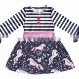 New Pattern Party Frock Designs Persnickety Girs Wear Top For Toddlers Boutique Children Clothing thumbnail-3