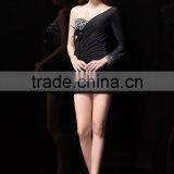 New Style Custom Made Elegant A-line Sweetheart Black Chiffon With Beading Formal Short Evening Dress Prom Dresses ED76 thumbnail-2