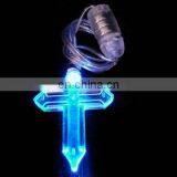 Cross Shape Chritmas Flashing Necklace Gifts
