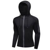 Wholesale Mens Best Zip up Hoodies Outerwear Jackets for Men With Reflective Tape Pocket at Left Sleeve thumbnail-3