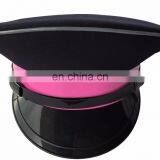 Black Peak Cap With Gray Piping and Red PU Cap Band thumbnail-3