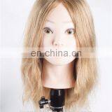 Salon Clear Mannequin Heads With Hair For Braiding,Blond Color Wavy Style Training Head Mannequin