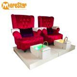 Beauty Salon Equipment Luxury Pedicure Bench With Double Seat for Foot Spa thumbnail-3