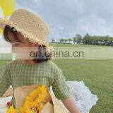 X1664/Custom Kids Fresh Sun Hats Summer New Design Korean Fashion Beach Straw Hat thumbnail-5