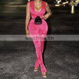 Hot Sales 2020 Summer Women High Waist Sportswear Jumpsuit Ladies Printed Long Playsuit Women Jumpsuit thumbnail-1