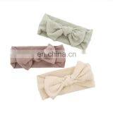 Organic Cotton Bow Knot Knitted Ribbed Baby Headband For Babies thumbnail-2