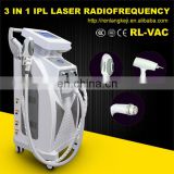 3 in 1 multifunction ipl laser hair removal machine/nd yag laser ipl
