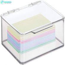Best Acrylic Storage Box With Lid Holder for Note Pads, Gel Pens, Staples, Dry Erase Markers, Tape thumbnail-2