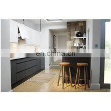 Modern Black High Gloss Lacquer Finish Handle Less German Kitchen thumbnail-4