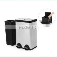 Hot Selling Household 2 in 1 Stainless Steel 40l 60l Recycle Waste Bin for Kitchen thumbnail-5