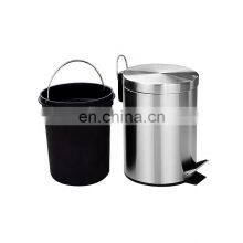 Best Selling Dust Bin Metal Basic Household Bathroom Dust Bin 3L 5L 12L 20L 30L Stainless Steel Stronger Pedal Dust Bin thumbnail-3