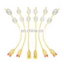 Factory price 100% silicone coated 2way latex foley ballon catheter with 1way 3way size