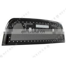 Black Mesh Stainless Steel Wire With LED Packaged Grills For Dodge Ram 2500 3500 Cars Accessories 2013 - 2016 thumbnail-3