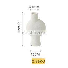 Simple Japanese Style Plain Embryo Home Decoration Retro Ceramic Ornaments Dry Flower Ikebana Ceramic Vase thumbnail-5