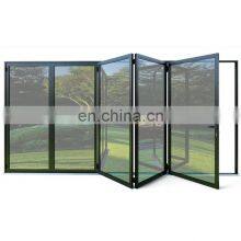 2021 Folding Door Outdoor Terrace Balcony Aluminum Alloy Sliding Folding Glass Door Aluminum Alloy Triple Glass Door and Window thumbnail-5