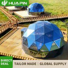 Outdoor Durable Geodesic Glass Wall Dome Tent for Eco Living thumbnail-1