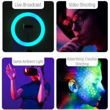 New Style Portable 10 Inch RGB Selfie Ring Light Profissional Selfie Ring Light for Phone Camera thumbnail-5
