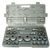3/4" 1" drive 26pcs gray blow molding box metric socket wrench set