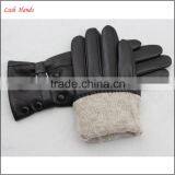 Ladies Winter Cheap Leather Hand Gloves Black Women thumbnail-4
