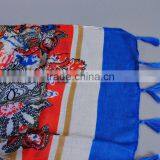 Best Selling Fresh Color Paisley Print Cotton Hijab Scarf Women thumbnail-5