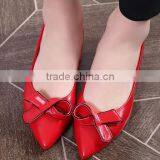 Rolled Ballet Low Heel Pointe Flat Shoes for Bridal Wedding thumbnail-2