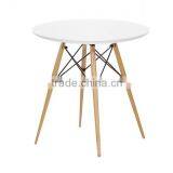Modern Living Room Furniture PP Plastic Table With Wooden Legs thumbnail-1