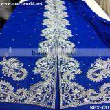 Dark Blue Rhinestone and Beaded Moroccan Kaftan (NEX-031) Quality Choice