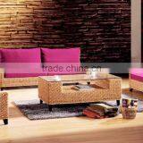 Luxurious Rattan Sofa Set With Square Arms thumbnail-1