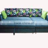 Elegant Folding Corner Fabric Sofa Bed With Storge thumbnail-6