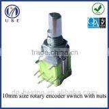 10mm Size Rotary Pulse Encoder With Push Button Switch thumbnail-2