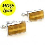 Fashion Stainless Steel Structure Emerald Cufflinks thumbnail-1