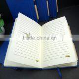 A5 Thermo pu Leather Cover Blue Notebook With Pen Loop thumbnail-4