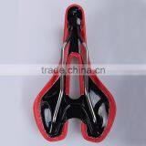 Red Bicycle Saddle Titanium Base MTB Leather Mountain Bikes Saddle thumbnail-4